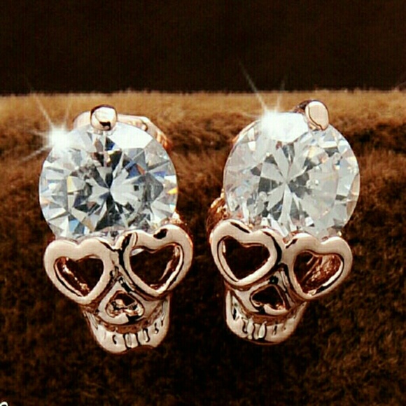 Jewelry - Skull Jewel Stud Earrings