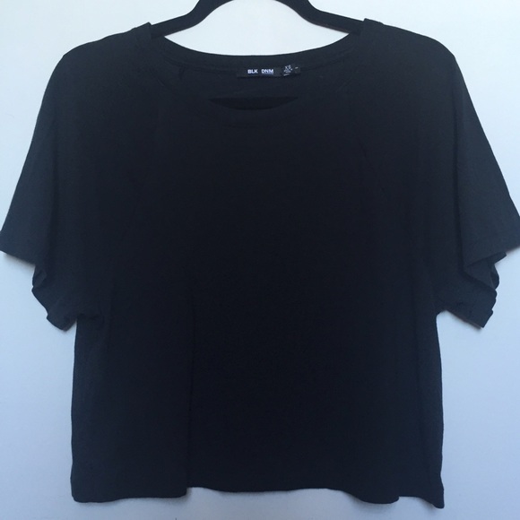 ⚡️SOLD⚡️BLK DNM crop scoop neck tee - Picture 3 of 3
