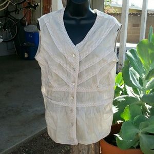 Laced Beige Blouse