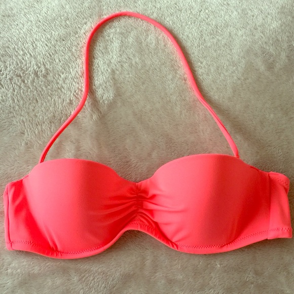 Victoria's  Secret Flirt Bandeau in Coral Flash