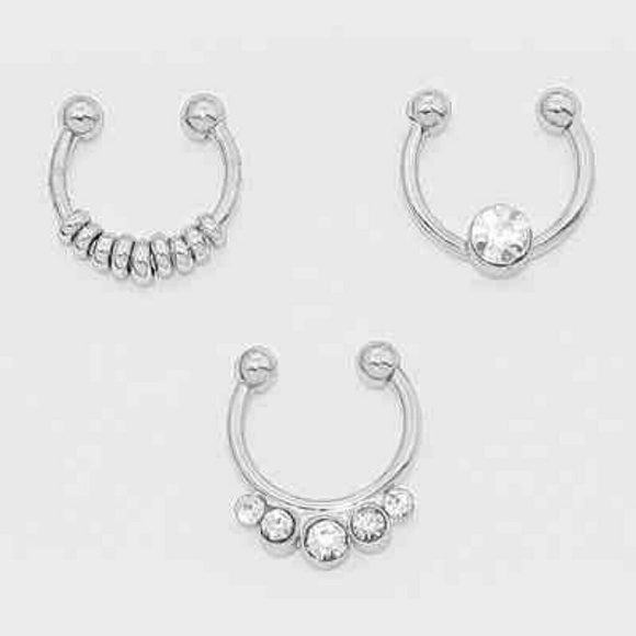 Jewelry - 3-PCS Nose Ring Cuff Set