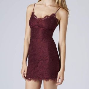 Topshop lace bodycon dress size 2