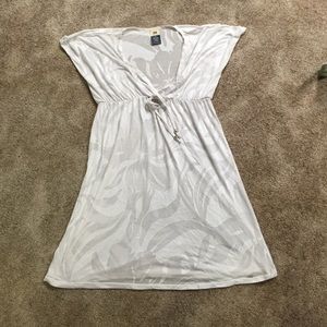 White sheer dress coverup