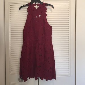 Burgundy flower dress