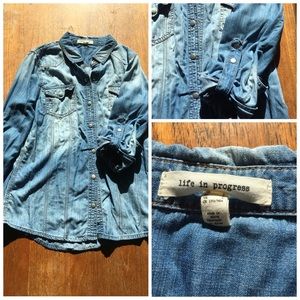 Denim Chambray long sleeve shirt