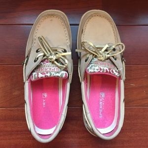 Girls Sperry Bluefish 2 Eye boat shoes