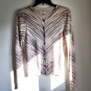 Rebecca Taylor zebra print cardigan