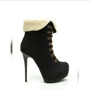 High heel booties