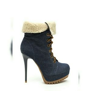 High heel booties