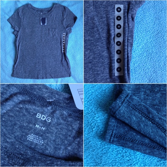 SOLD | BDG | Gray Cropped Shrunken Pocket Shirt - Picture 3 of 3