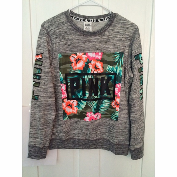 PINK Victoria's Secret Sweaters - VS PINK Floral Crew