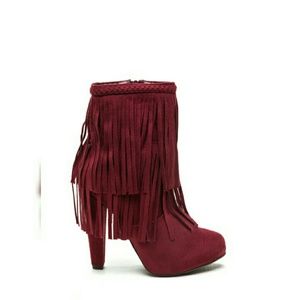 Burgundy Tassel boots