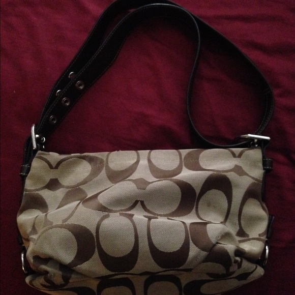 Authentic Coach brown signature C handbag