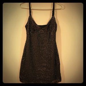 ♥️ Zara Black Tank Mini With Gold sequins