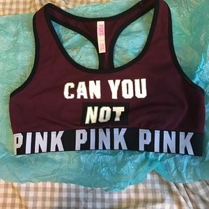 Victoria's Secret Pink "Can You Not" sports bra