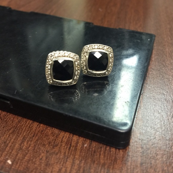 🎉SOLD🎉 DAVID YURMAN ALBION BLACK ONYX EARRINGS - Picture 1 of 3