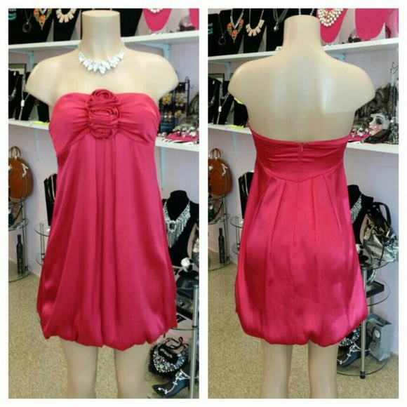 Pink Strapless Baggy Dress