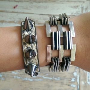 All Saints Metal Spike Bracelet