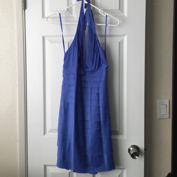 Blue halter dress