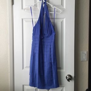 Blue halter dress