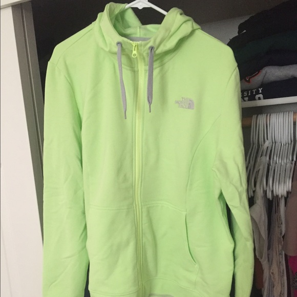 North face bright green hoodie!