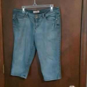 Low rise Lei capre jeans sz 15