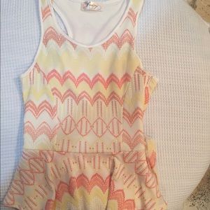 Peaches and cream colored dress!