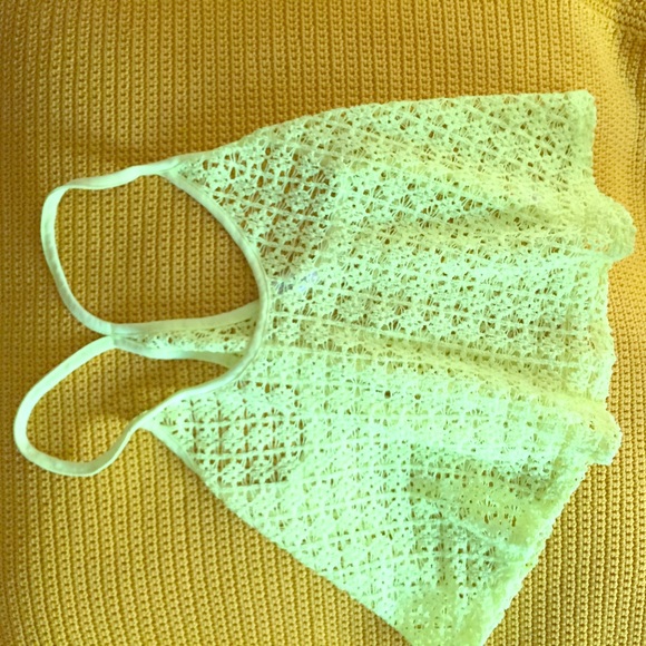 yellow bathing suit cover top