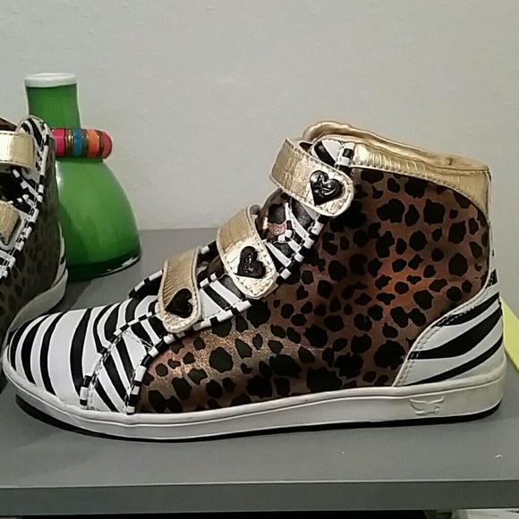 Animal print sneakers