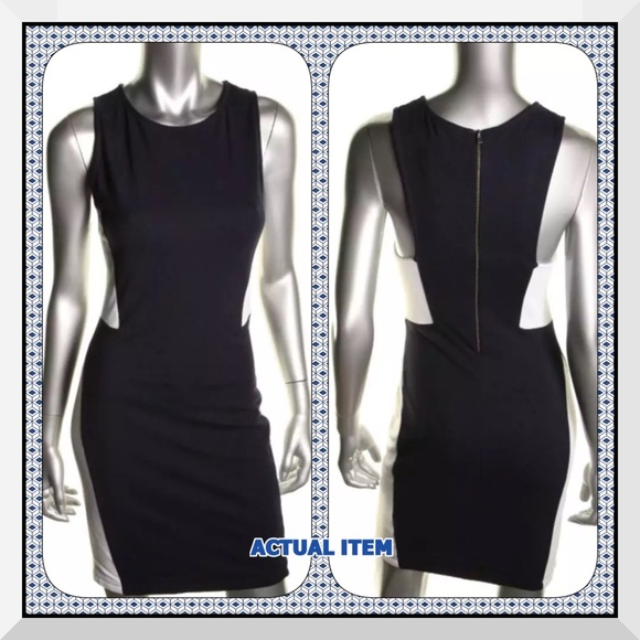 NWT Wyatt Navy & White Color Block Dress SM $128 - Picture 2 of 4