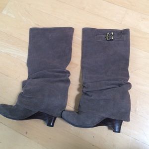ModCloth slouchy faux suede boots