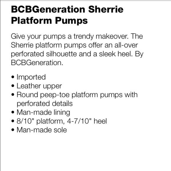 BNWB- BCBG white platform pumps - Picture 3 of 3