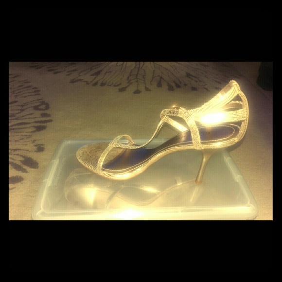 Beautiful Gold T-Strap Sandal