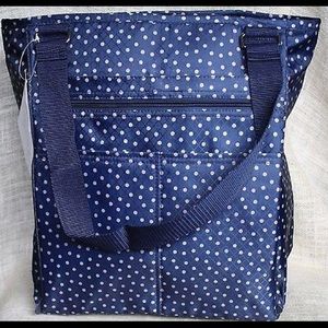 Thirty One Hostess Take Two Tote Navy Dots