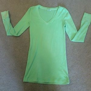 lime green thermal shirt