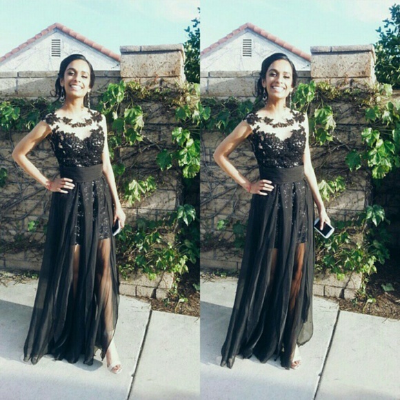 Black Two-In-One Dress