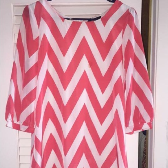 Pink chevron dress