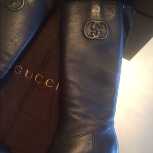 🔴Sold🔴Authentic Black Gucci riding boots.