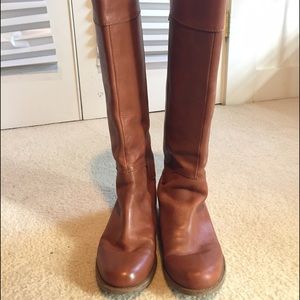 Brown riding boots