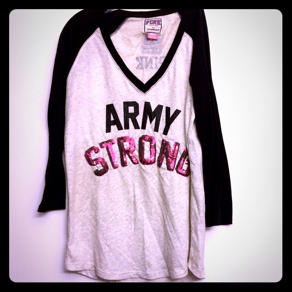 Victoria's Secret Tops - Victoria's Secret Pink US Army 3/4 Sleeve Shirt