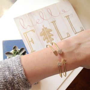 Set of 2 Gorgeous Heart Bangles