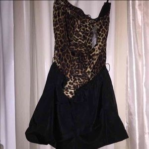 Leopard and black romper