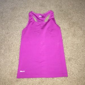 Nike racer back tank top with built in bra