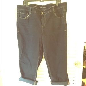 Lane Bryant Dark Wash Cropped Jeans