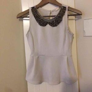 Peter Pan peplum blouse