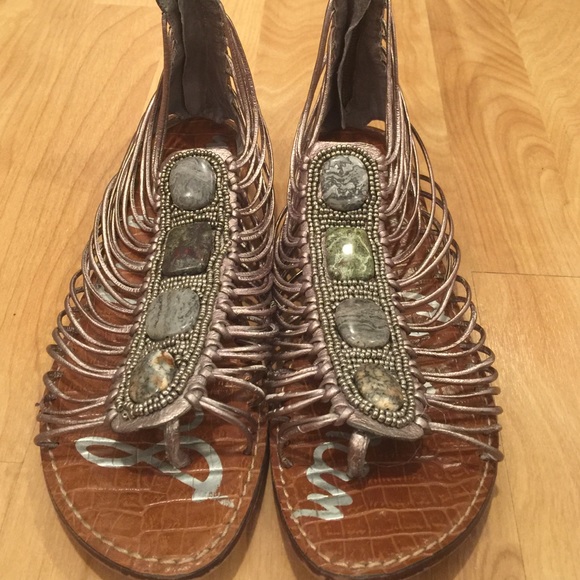 Sam Edelman strappy pewter color