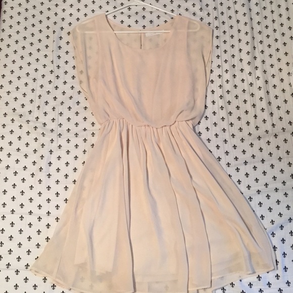 Lush size M ivory/blush dress