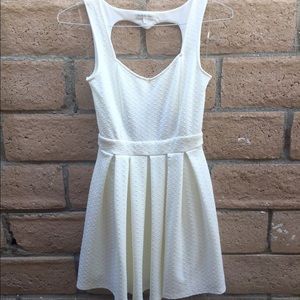 White pleated dress