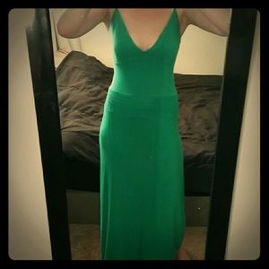 Green maxi dress