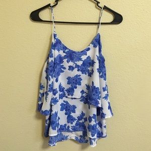 Layered floral blouse